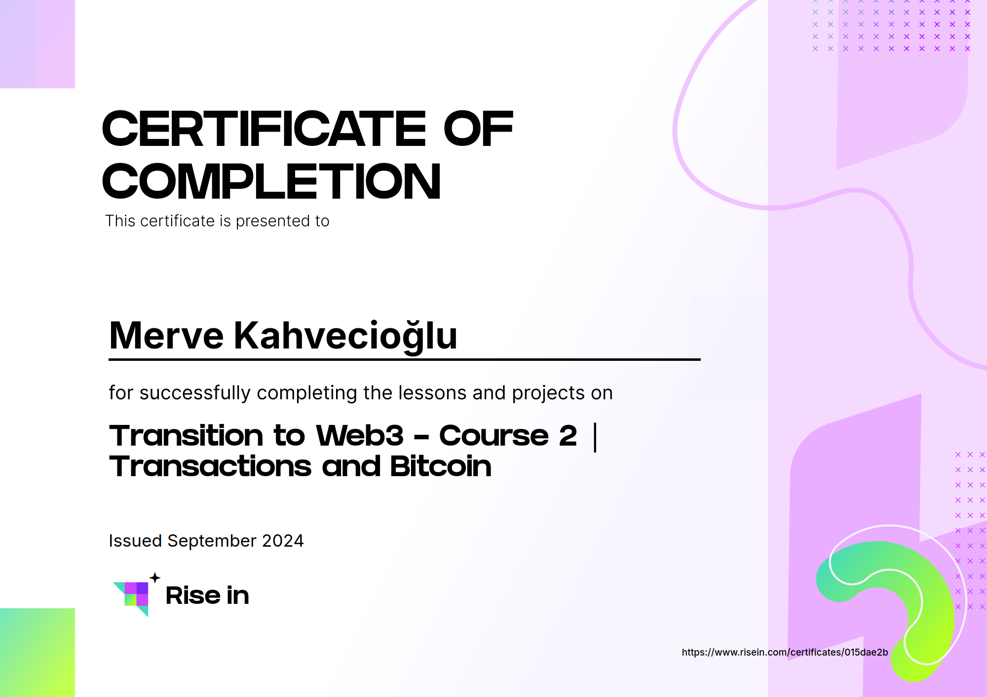 Transition to Web3 - Course 2 | Transactions and Bitcoin