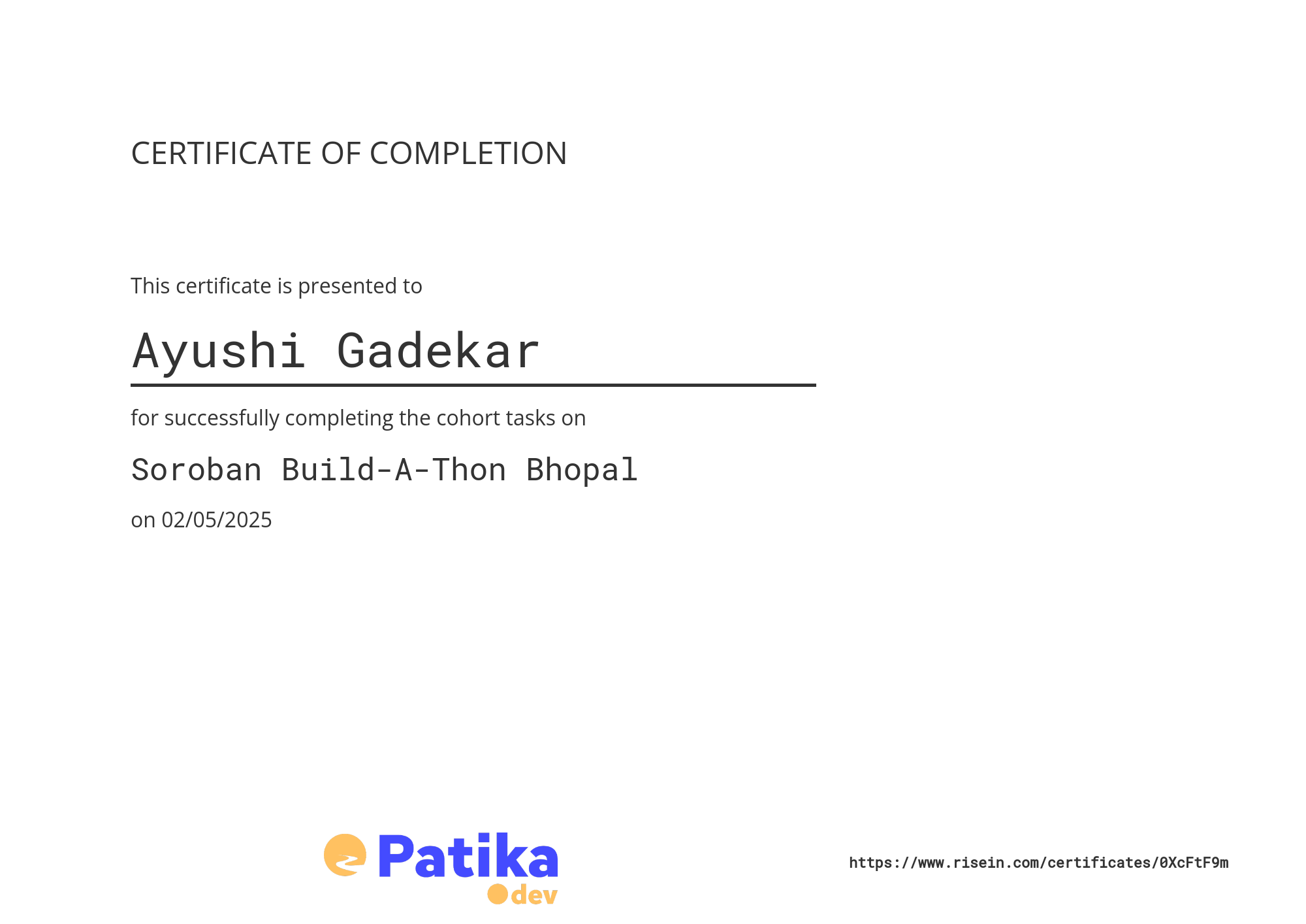 certificate image