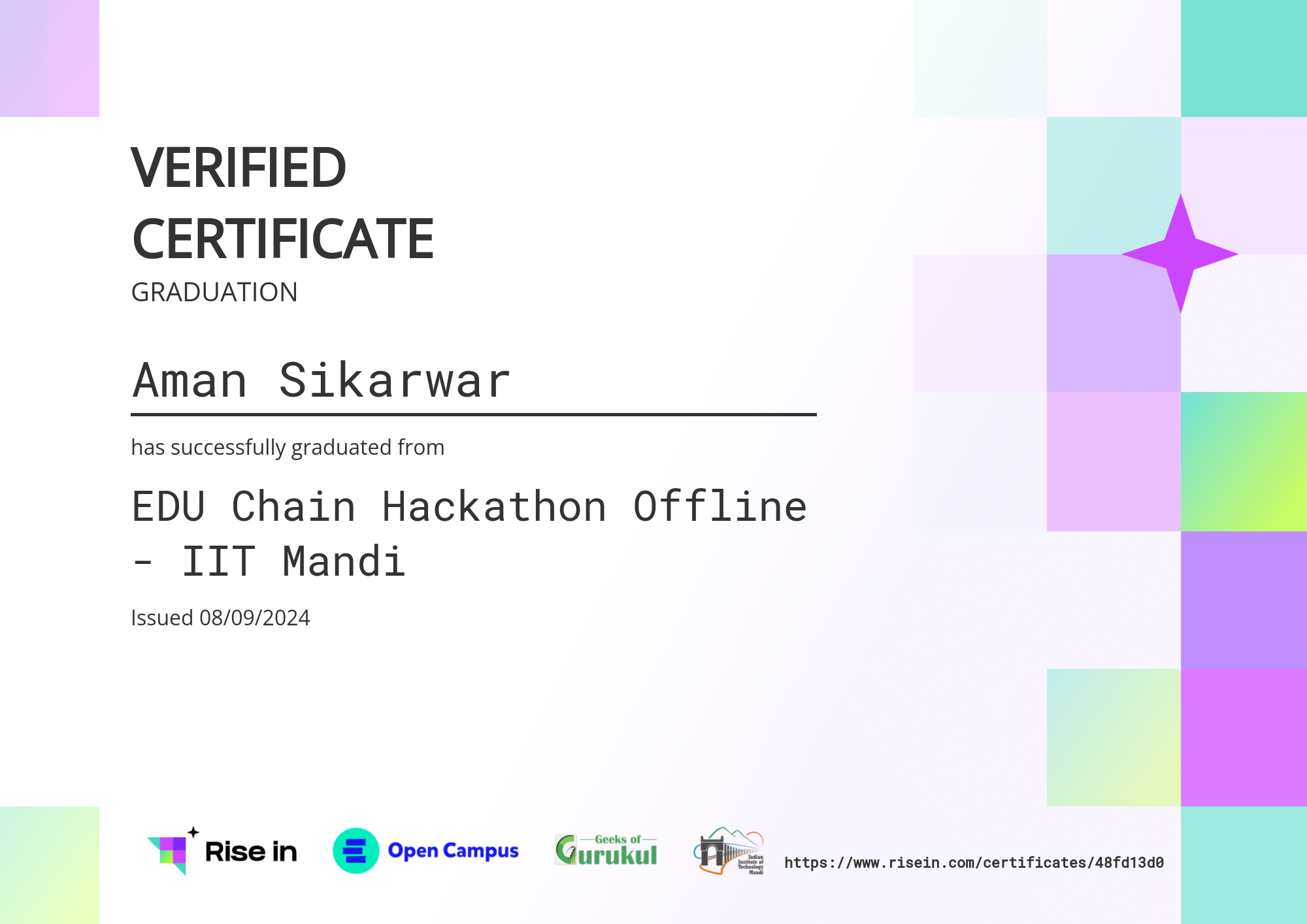 certificate image