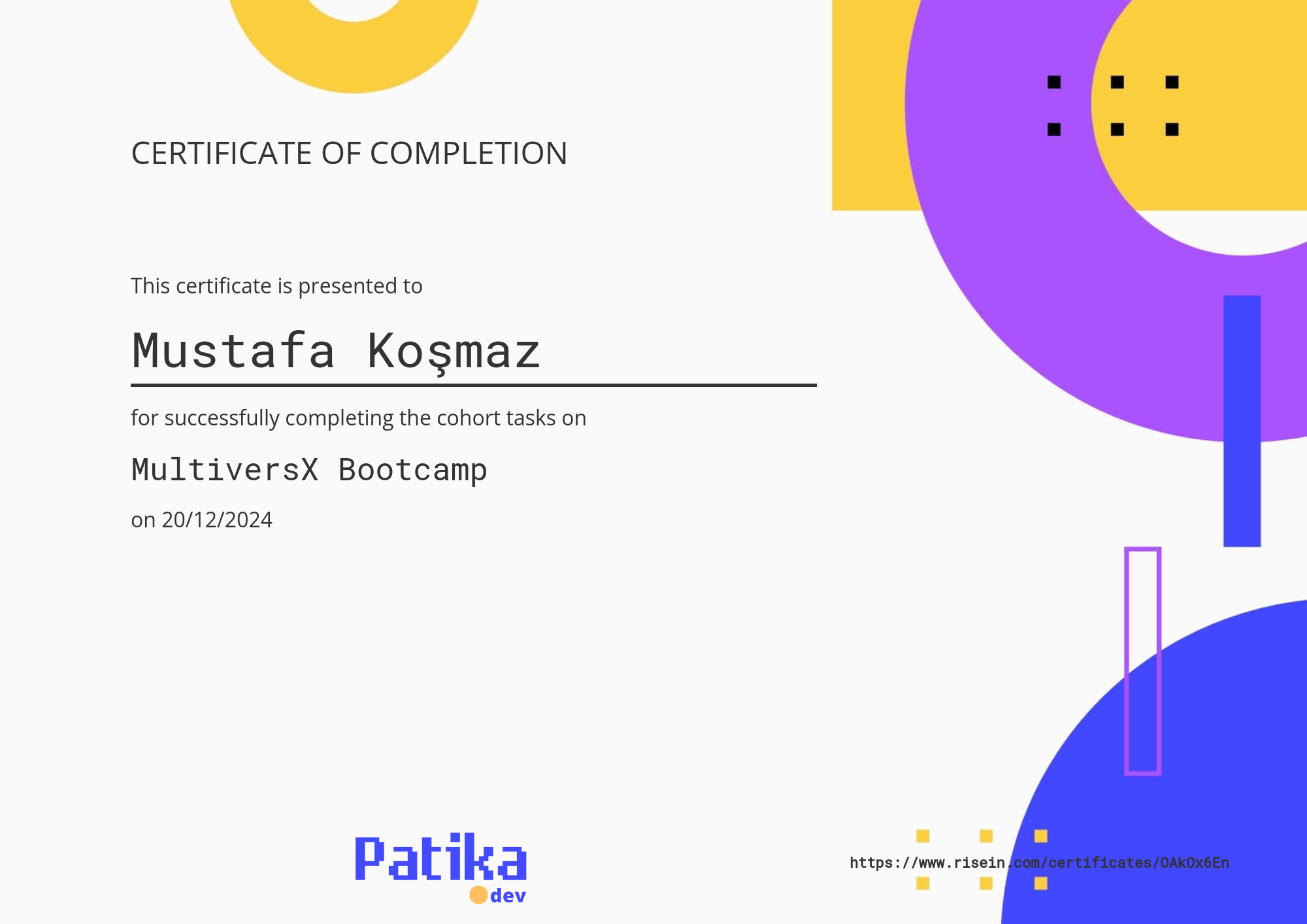 certificate image