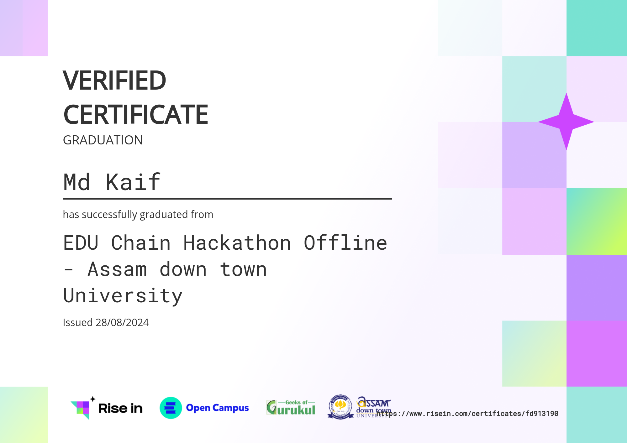 certificate image