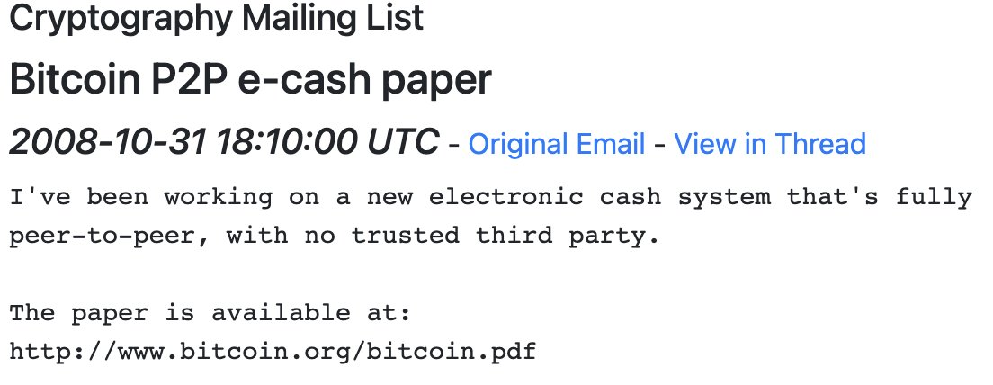 bitcoin paper cryptography mailing list